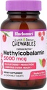 BlueBonnet Nutrition Earth Sweet® Chewables、CellularActive® Methylcobalamin、Raspberry、5,000 mcg、60 Chewableタブレット