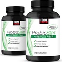 力率 ProbioSlim + プレバイオティック ファイバ, 女性と男性のための代謝ブースター, 消化の健康サポート, 緑茶エキスとサイリウム ヒュースク ファイバ, 120 カウント (パック 2)