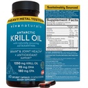 Viva NaturalsのAntarcticのKrillオイルオメガ3は1250のmg - DHA EPA Omega-3及び接合箇所の健康のためのAstaxanthinの集中、魚のBult - 60のKrillオイルのカプセルを補います