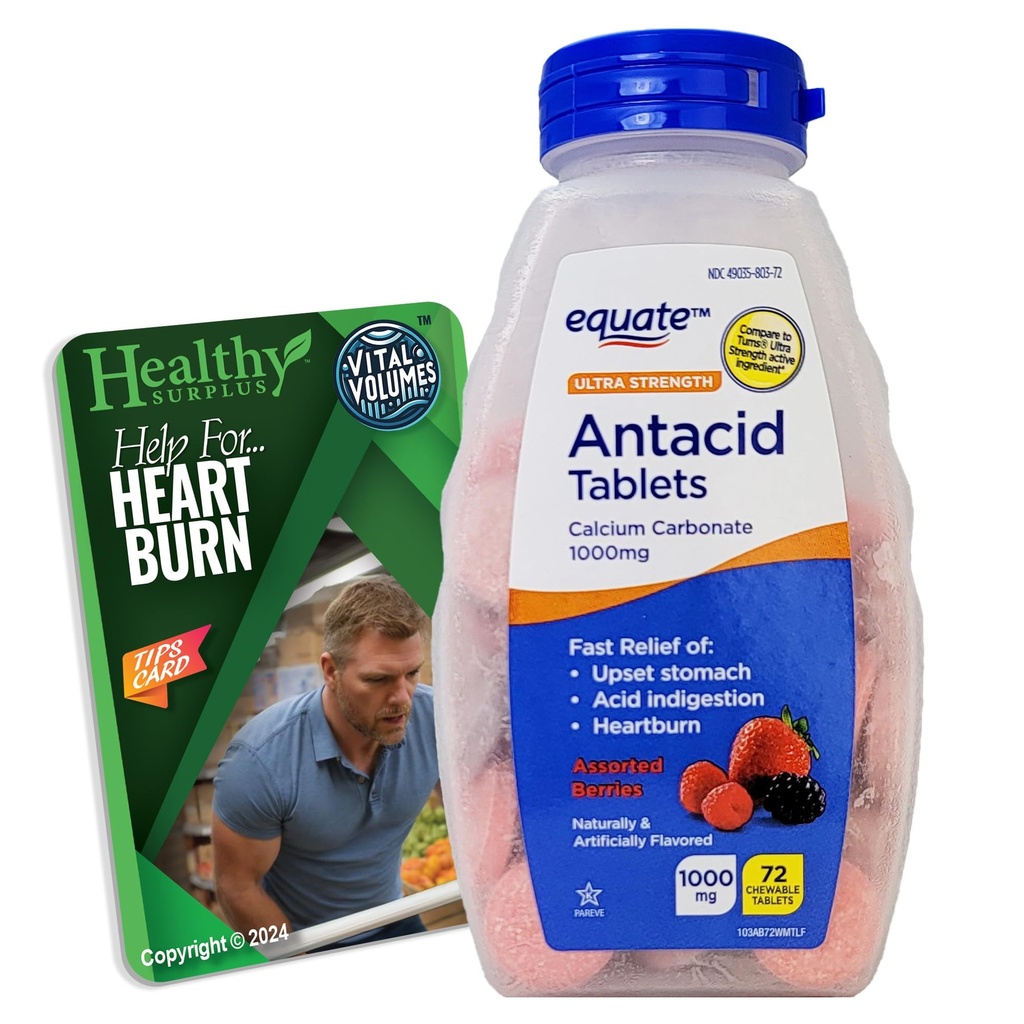 超強さのAntacidのタブレット-Calciumの炭酸塩1000mg - 71のChewableタブレットはベリーおよびガラスびんの容積の先端カード バンドを分類しました