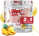 DIETFIT | プレワークアウトとダイアティック 300 グラム | ハイドロブースト 2-in-1 | プレワークアウト&ダイアティック | 強度エネルギー | パイナップル風味 | 30 サービング | フィットネスサプリメント