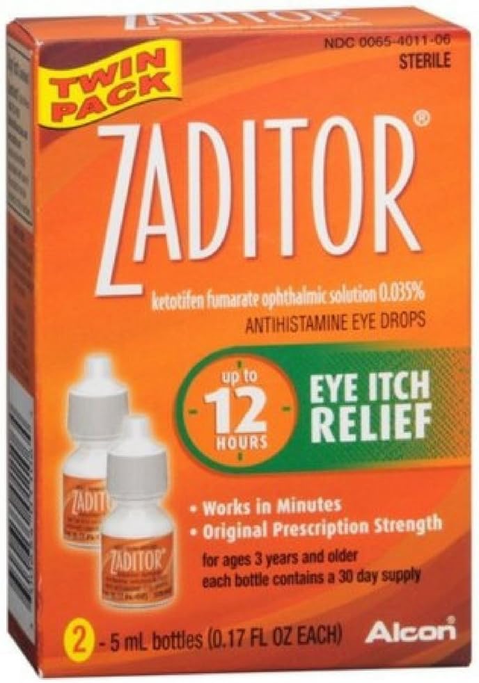ZaditorのAntihistamineの目の低下の対のパック0.34 Flのoz