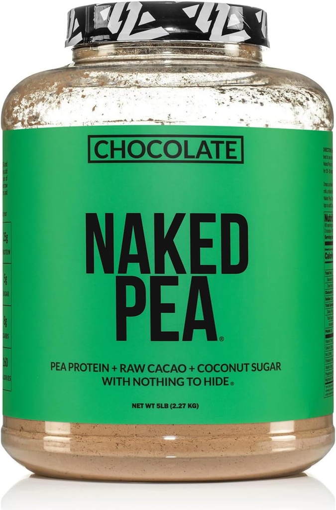 NAKED 栄養チョコレート Naked Pea タンパク質 Isolate - 5Lb バルク, プラントベース, ベジタリアン & ビーガンタンパク質. ダイジェスト、非Gmo、グルテンフリー、ラクトースフリー、大豆フリー