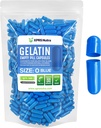 XPRSのNutraのサイズ0の空のカプセル- 500の計算の空のゼラチンのカプセル-Pills DIYのカプセルの詰物-Do-It-Yourselfの補足のための純粋な牛のゲルの帽子(青)