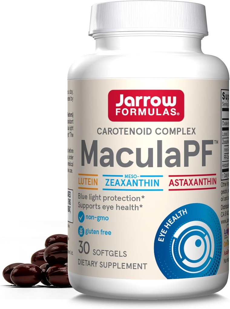 JarrowフォーミュラマキュラPFカロテノイドコンプレックス、栄養補助食品、眼の健康、30日までのソフトジェルをサポート
