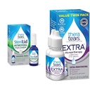 TheraTears Extra Dry Eye Therapy Lubricating Eye Drops for Dry Eyes, 0.5 fl oz Bottle, 2 Count & SteriLid Eyelid Cleanser and Face Wash, 刺激された目, 2 fl oz Spray