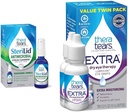 TheraTears Extra Dry Eye Therapy Lubricating Eye Drops for Dry Eyes, 0.5 fl oz Bottle, 2 Count & SteriLid Eyelid Cleanser and Face Wash, 刺激された目, 2 fl oz Spray