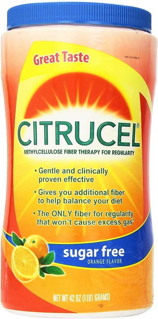 SmartFiber Sugar Free/Orange Flavor 42Oz (1191g)の2のパックとの規則性のためのCitrucelのMethylcellulose繊維療法