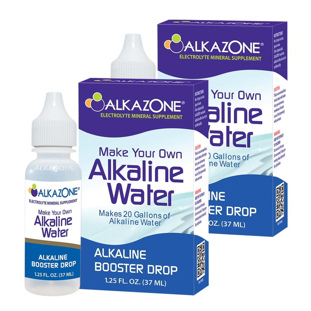 ALKAZONEはあなた自身のアルカリ水を作る - Alkalineのブースターの低下1.25のoz (2のパック)