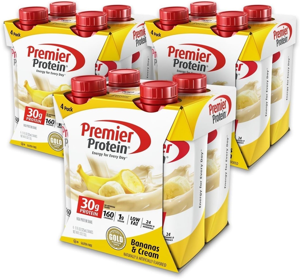 プレミアプロテインIIEjNj 30gプロテインシェイク、11 fl oz ボトル、バナナ 12 カウント(2パック)
