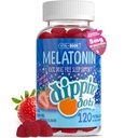 Dippin Dots - 子供のためのMelatonin Gummies & 大人(60日の供給) イチゴサンセットクレム風味 | より速く、より長い眠りのための2.5mgパーキッズMelatoninサプリメント | 子供のためのグミー(120カウント)