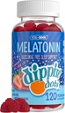 Dippin' Dots - Melatoninスリープサポートグミー(120カウント) イチゴサンセットクレム味の咀嚼 | 子供と大人のためのギーミースリープサプリメントごとの2.5mg | より高速で長持ちする睡眠のためのサプリメント