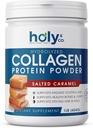Holy and Co. Collagen Peptides Protein Powder for Men and Women - Non-GMO, Keto/Paleo Friendly, Kosher & Gluten Free - Salted Caramel 16oz (1LB)