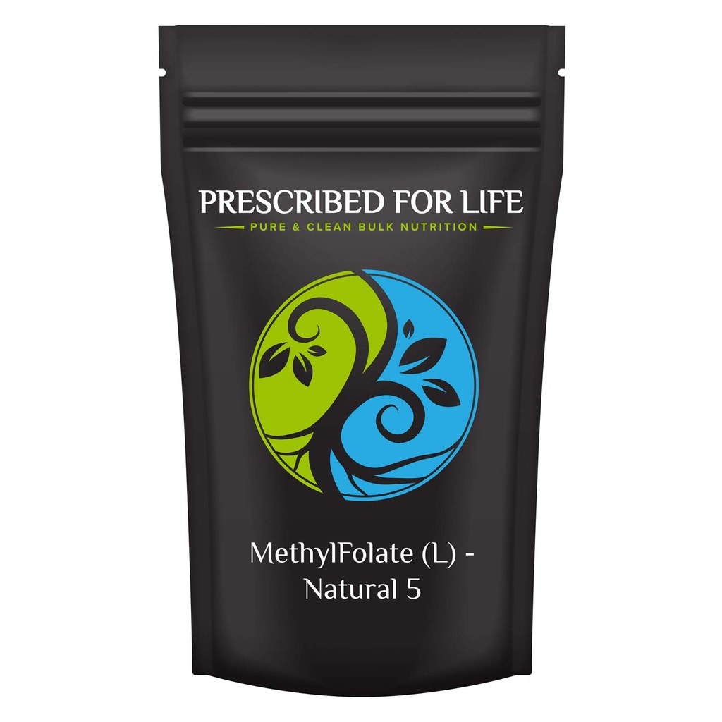 Prescribed For Life Methyl Folate Powder | Bioavailable Folic Acid to Support Brain Health | Pure Powdered Vitamin B9 Folate Supplement for Women & Men (2 oz / 28 g)