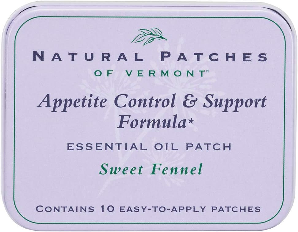 Vermontの食欲抑制の精油ボディ パッチ、甘いフェンネル、10の計算の錫の自然なパッチ
