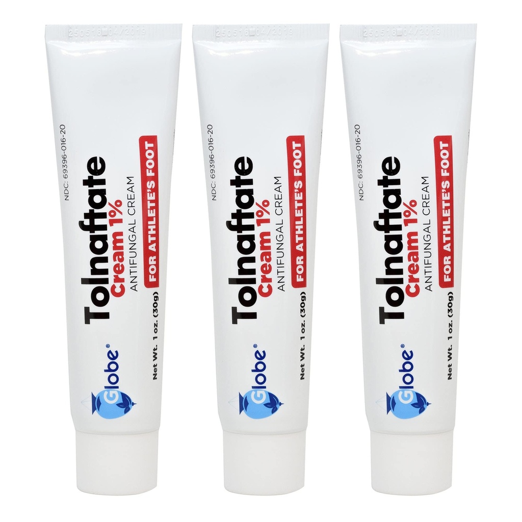 Globe Tolnaftate 1%, 1 Oz Antifungal 治療, ほとんどのアスリートの足と Ringworm で臨床的に有効 (3 パック)