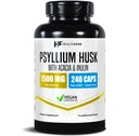 ヘルスファレ・ピシリウム・ハスク・ファイバ 1500mg | 240 ビーガンカプセル | 余分な強度繊維の補足 | 消化器の健康を支えて下さい | 非GMOのグルテンフリー | アメリカ製
