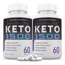 正当化された実験室(2パックの高度のKeto 1500 Ketoの丸薬1275MG新しく及び改良された方式はAppleのサイダーの酢の余分バージンのオリーブ オイルの粉の緑茶葉120のカプセルを含んでいます