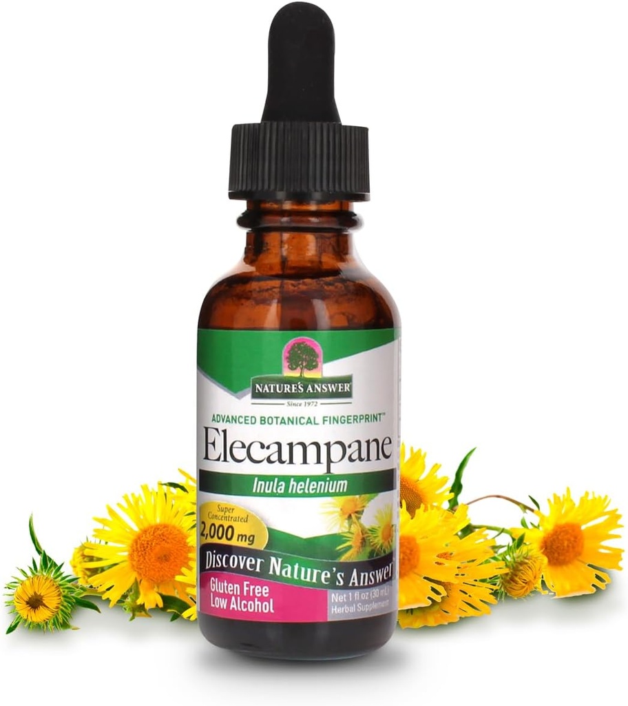 Nature's Answer Elecampane Root with Organic アルコール, 1-Fluid Ounce