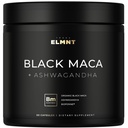 ELMNT 40,000mg 40xの強さの有機性黒のマカの根w. Ashwagandha - #1人の補足のための最も高い効力の黒のマカの根カプセル40:1のエキス-100%の純粋なマカのマカの粉の丸薬のゼラチン化