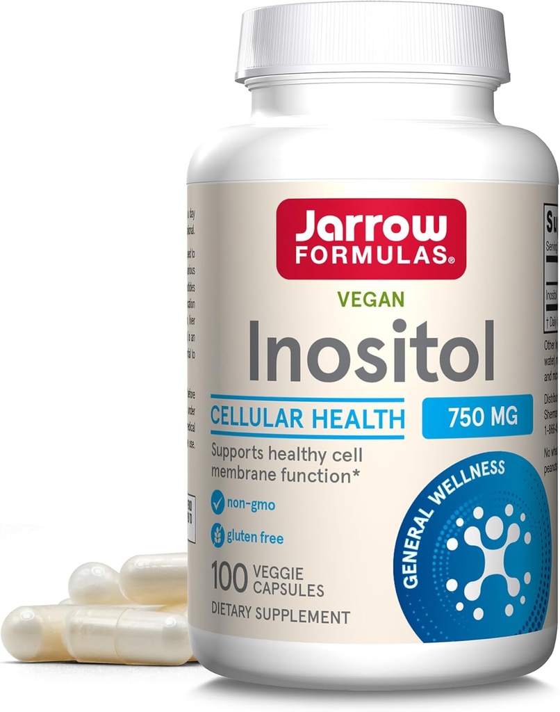 Jarrow Formulas® Inositol 750 mg, 栄養補助食品, 細胞の健康と一般的なウェルネスのための肝臓サポート, 100 ベジギーカプセル, 最大100日の供給