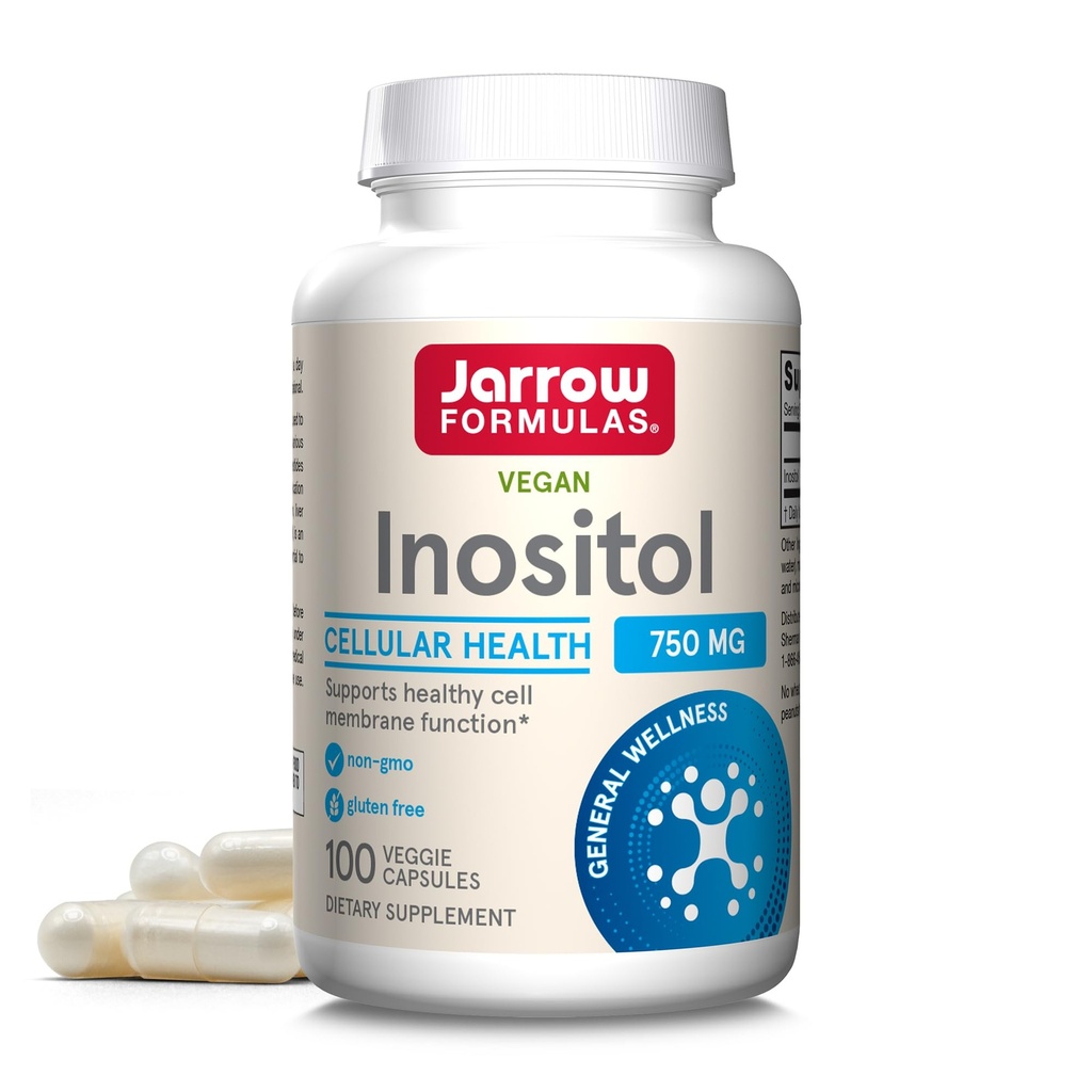 Jarrow Formulas® Inositol 750 mg, 栄養補助食品, 細胞の健康と一般的なウェルネスのための肝臓サポート, 100 ベジギーカプセル, 最大100日の供給