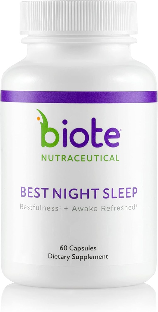 Biote Nutraceuticals - ベストナイトの睡眠 - 休息 + Awakeリフレッシュ(60カプセル)