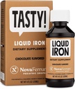 NovaFerrum Tasty | 小児科の低下 乳液鉄サプリメント 乳幼児・乳幼児 | 1mLあたりの鉄の15mg | 年齢 4歳未満 | グルテンフリー | 砂糖無料 | チョコレート味付け | 120 食