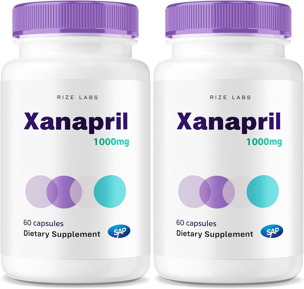 (2 Pack) Xanapril Capsules, Xanapril for Better Sleep and Brain Care, Xanapril Advanced Maximum Formula, Xanapril Herbal Supplement, Xanapril Pastillas Review (120 Capsules)