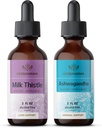 HERBAMAMAの草の液体の低下のキット - ミルクの本質のエキスの束及びAshwagandhaの根管2のflのoz - ビーガン、非GMO、砂糖及びアルコールフリー - 2のパック
