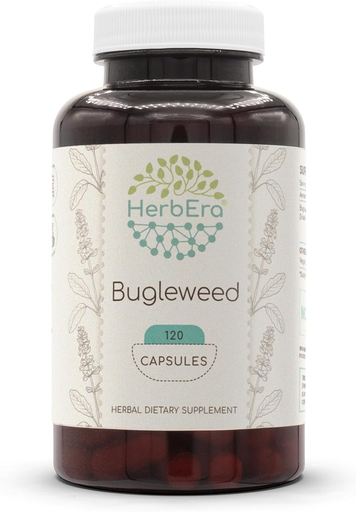 HerbEra Bugleweed 120カプセル、400 mg、Bugleweed(Lycopus Virginicus)で作られたハーブ(120カプセル)