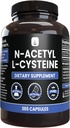 PURE ORIGINAL INGREDIENTS N-Acetyl L-Cysteine (365カプセル) マグネシウムか米の注入口無し、常に純粋で、実験室は確認しました