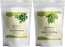 HERBAL HILLS Neem Leaf Powder and Bilva Bael Leaf Powder Pack of 2 Combo