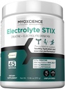 MYOXCIENCE 電解液 STIX | クレアチン電解液パウダー | エクササイズ・筋肉開発の回復 w/Real ソルト(非燃塩) (Jar 45 ct)