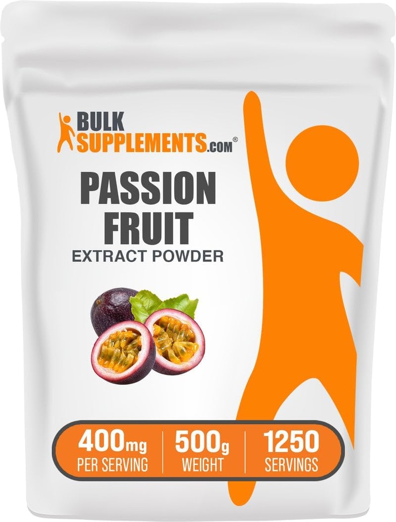 BulkSupplements.comパッションフルーツエキスパウダー - パッションフルーツパウダー - グルテンフリー&無添加砂糖、500g(1.1lbs)(パッケージ1)