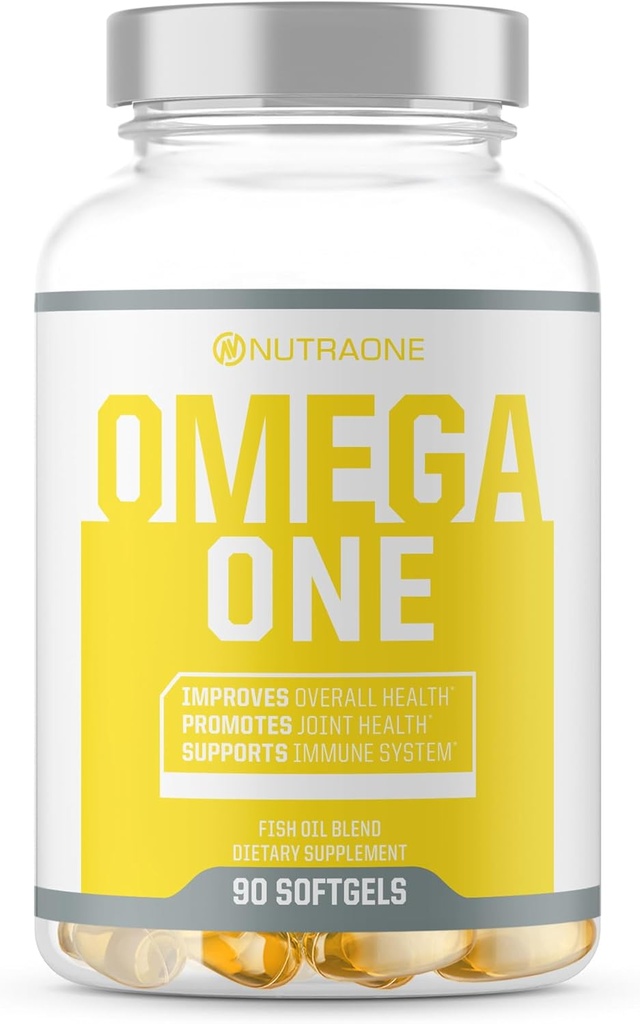 NutraOne(90 500mgの魚油の丸薬)によるOmegaOne Omega-3魚油の補足