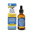 自然な道の銀製の翼のコロイド銀50ppm (250mcg)の免疫サポート補足2のfl. oz.の点滴器