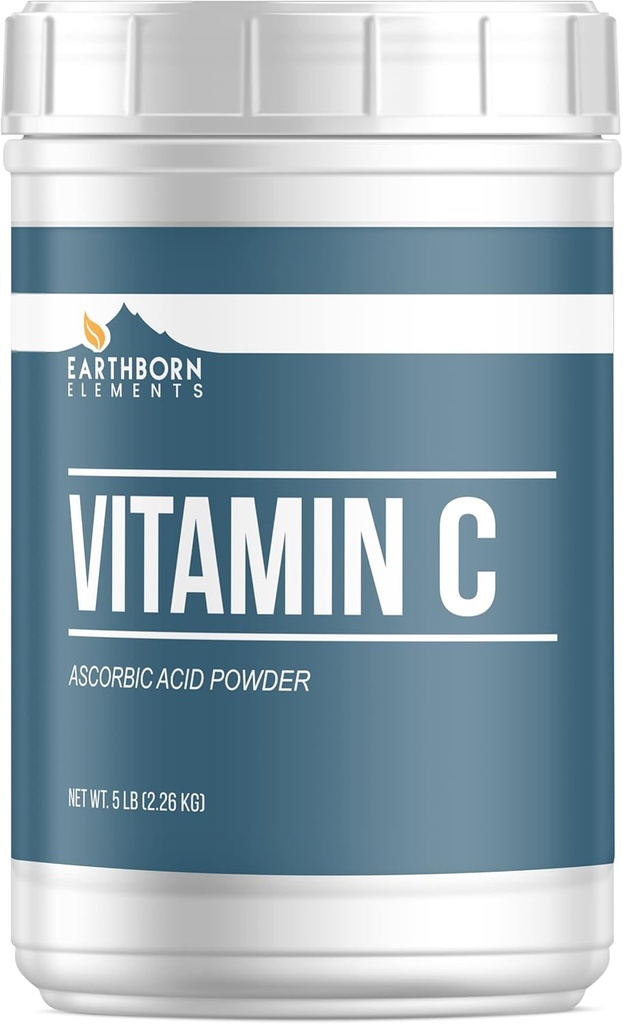 Earthborn Elements Vitamin C Powder 5 lb, Ascorbic Acid, Dietary Supplement