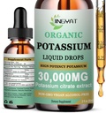 Potassium Magnesium Liquid Drops - Organic Liquid Supplement - High Absorption Potassium Citrate 1000mg Magnesium Glycinate 500mg Calcium for Heart,Leg Cramps & Muscle - Non-GMO, Vegan, 2 oz