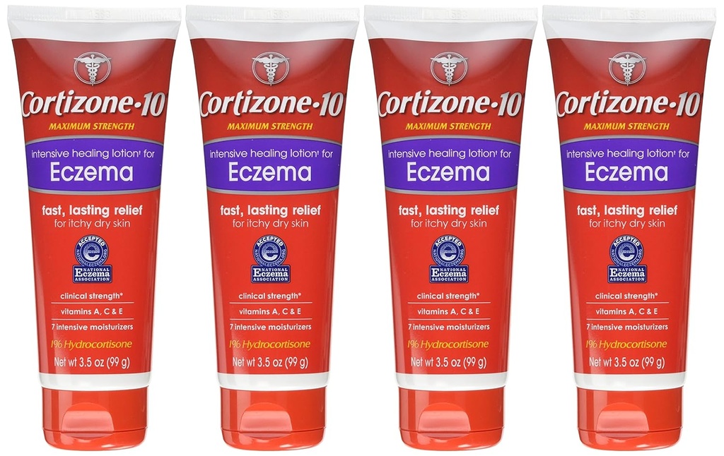 Cortizone 10の集中的なヒーリングのEczemaのローション3.5 Oz (4のパック)