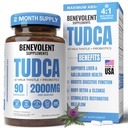 2000mg 高度 TUDCA の補足 - 4:1 ミルクのこの薬およびプロバイオティクスが付いている最高の吸収 TUDCA の胆汁の塩 - 支持のレバーの解毒及び清潔、Gartbladder、Gut 及び腎臓の健康 - 90 のビーガン カプセル