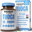 2000mg TUDCA Bileソルトコンプレックス | 肝解毒とクレンジング、ガブラダー、グット&腎臓の健康をサポート | 4:1 乳液 + 最大吸収のためのプロバイオティクス| 米国製 | 90 非GMO Vカプセル