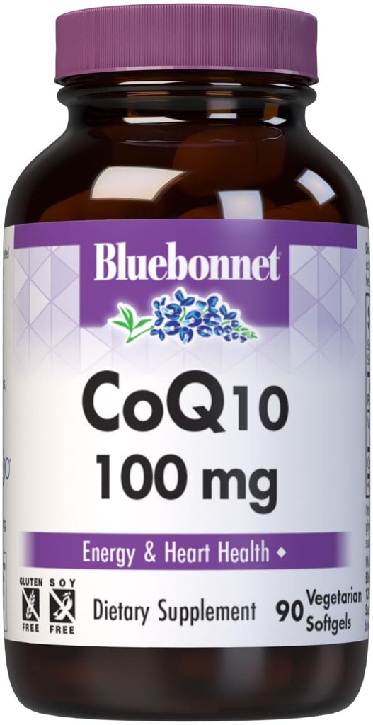 BlueBonnet CoQ-10ベジタリアンソフトジェル、100mg、90カウント