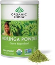 オーガニックインドモリンガパウダー - Moringa Oleiferaリーフハーブサプリメント、グリーンスーパーフード、栄養素、純粋な植物タンパク質、ビタミンA、E、K、鉄、カルシウム、繊維、ビーガン、USDA認定オーガニック - 8オンス