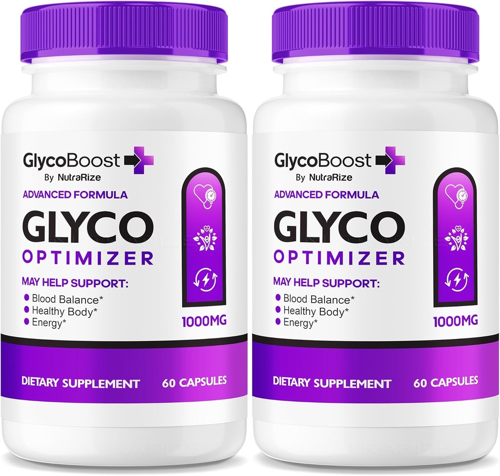 NutraRize(2パック)GlycoBoost - 公式Glyco Boost血漿サポートフォーミュラ、健康と安定したレベルのためのすべての天然カプセル、GlycoBoost血栓クリーナー、Glycoブーストオプティマイザ(120カプセル)