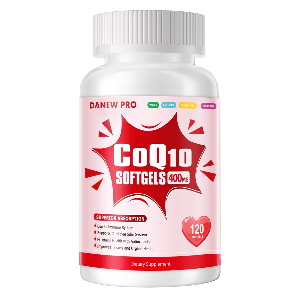 PQQ、BioPerine及びOmega-3、Coenzyme Q10 (Ubiquinone)の高い吸収のためのCoQ10-400mg-Softgels、強力な酸化防止、サポート中心及びエネルギー生産、120のサービングを支えて下さい