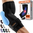 DR. BRACE® Elite Elbow Braceサポート、Breathable Elbowコンプレッションスリーブ、Golfer、テニス肘&Tendonitisトリートメント&痛みリリーフ2024(ブラック、大)