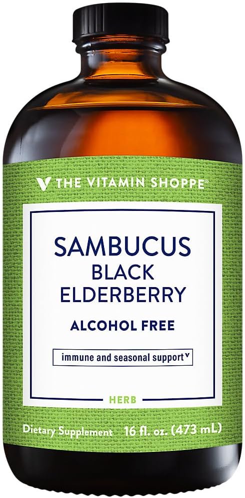 ビタミンのshoppeのSambucusの黒のElderberryのエキス(16の液体のOunces液体)