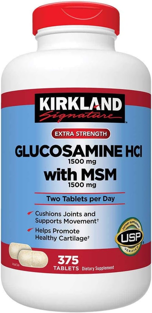 キルクランドMSM、375錠の署名グルコサミン(3パック)