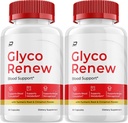 Glyco Renew Capsules, GlycoRenew Advanced Supplement, All Natural Formula to Maintain Healthy Levels, Maximum Strength Daily Formula, Glyco Renew Capsules Reviews (2 Pack - 120 Capsules)